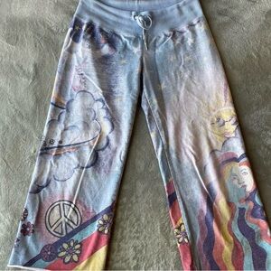 rare Lucky Brand y2k Oriental inspired flower sweatpants
